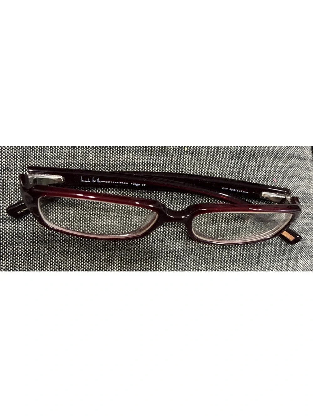 Nichole miller Rectangular - Deep Burgundy eye glass frames